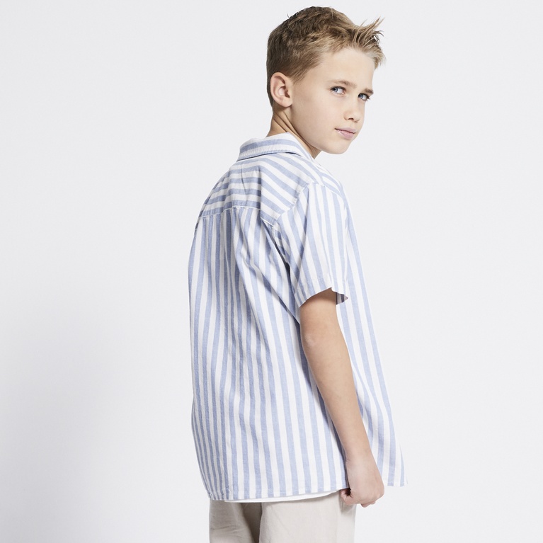 Short sleeve linen blend shirt "Tim Striped star"